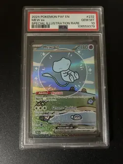Pokemon Mew ex 232/091 Special Illustration Rare Paldean Fates Bubble Mew PSA 10 - Image 1