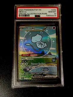 Pokemon Mew ex 232/091 Special Illustration Rare Paldean Fates Bubble Mew PSA 10 - Image 2