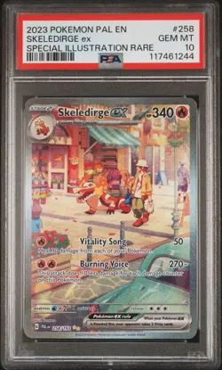 2023 Pokemon PAL EN Special Illustration Rare #258 Skeledirge ex Gem Mint PSA 10 - Image 1