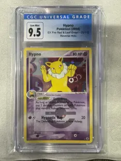 2004 Pokemon EX Fire Red & Leaf Green - Hypno Reverse Holo Foil #25 CGC 9.5 - Image 1