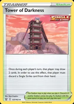 3x Tower of Darkness 137/163 S&S Battle Styles Uncommon - Pokemon TCG - NM - Image 1