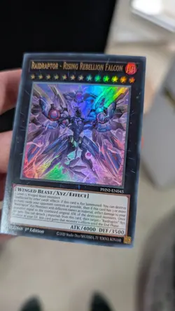 YuGiOh! Raidraptor - Rising Rebellion Falcon PHNI-EN045 Ultra Rare 1st Ed - Image 5