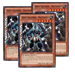 HEROIC CHALLENGER - WAR HAMMER 3x • Comune • REDU EN006 • 1Ed • Yugioh ANDYCARDS - Image 1