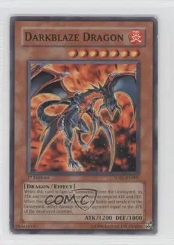 Darkblaze Dragon 1st Ed. YuGiOh Rise of the Lords #SDRL-EN002 2007 READ - Image 1