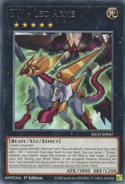 KICO-EN047 ZW - Leo Arms 1st Edition Rare Near Mint YuGiOh Card TCG - Image 1