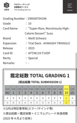 ARS10 Weiss Schwarz Ayakashi Triangle Limited Edition Signed Card SP used - Image 2