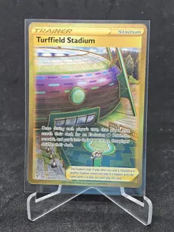 Pokemon Card Turffield Stadium 234/203 Evolving Skies Secret Rare Trainer - Image 1