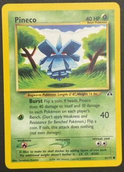 Pokemon TCG Card - Pineco 61/75 | Neo Discovery Unlimited - Image 1