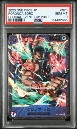 PSA 10 ONE PIECE Card Roronoa Zoro OP01-025 Flagship Battle 2023 Promo Japanese - Image 1