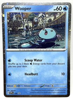 Wooper Pokemon TCG Scarlet & Violet Cosmos Black Star Promo Card SVP 155 - Image 1