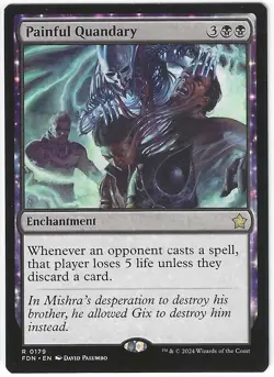 Magic the Gathering MTG - Foundations: Painful Quandary Rare Card #179 - Image 1