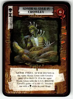 1995 Kult Reality is a Lie! Trading card game - ADMIRAL LYLE P. CROWLEY - Image 1
