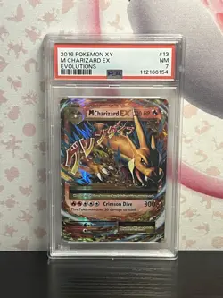 Pokemon PSA 7 M Charizard EX 13/108 Evolutions Holo Rare Card Nintendo 2016 - Image 1