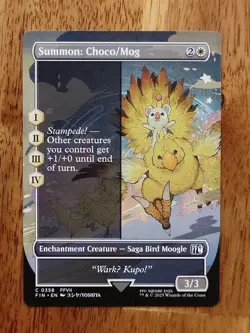Summon: Choco/Mog - Borderless Non Foil - C 0358 - FINAL FANTASY MTG - M/NM - Image 1