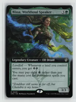 Nissa, Worldsoul Speaker 0029 Extended Art Commander: Aetherdrift DRC MTG Magic - Image 1