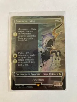 MTG Summon: Ixion (Borderless) (Foil) - Commander: FINAL FANTASY (FIC) FFX 0195 - Image 1