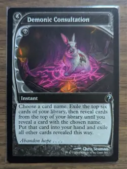 MTG Demonic Consultation (Future Sight) from Mystery Booster 2 LP - Image 1