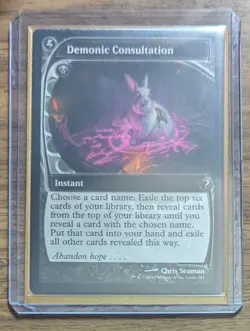 MTG Demonic Consultation (Future Sight) from Mystery Booster 2 LP - Image 2