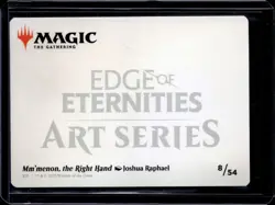 Mm'menon, The Right Hand - 8 - Gold Signature - Art Card - EOE - NM - MTG - Image 2