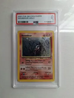 2001 Pokemon Neo Discovery #5 Houndour-Holo PSA 5 EX 5/75 - Image 1