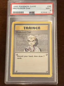 1999 POKEMON GAME BASE SET #88 PROFESSOR OAK PSA 9 MINT - Image 1