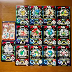 Set 14 Pikachu Gyarados Pokemon Sealdass Sticker Vintage Nintendo Bandai Japan - Image 2
