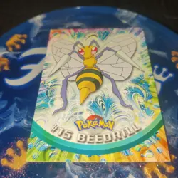 1999 Topps TV Series #15 Beedrill Pokemon Blue Label - Image 1