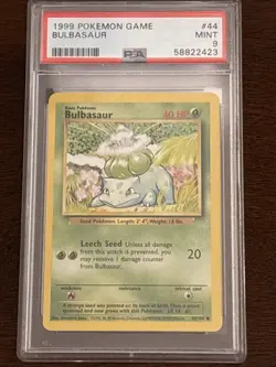 1999 Pokemon Bulbasaur 044/102 Base Set Mint PSA 9 - Image 1