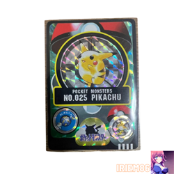 Pikachu No.025 Holo Pokemon Sealdass Sticker Vintage Nintendo Bandai Japan 1997 - Image 1