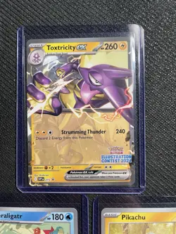 Pokemon TCG 2024 Illustration Contest Promos Feraligatr, Pikachu, Toxtricity EX - Image 4