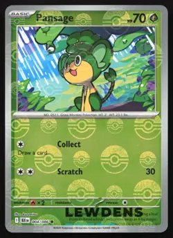 Pansage - POKE BALL Reverse Holo - 004/086 - Black Bolt - Pokemon Card - Image 1