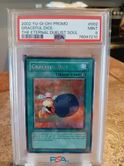 2002 Yugioh Graceful Dice EDS-002 PSA 9 Prismatic Secret (Case Scuffs/Scratches) - Image 1
