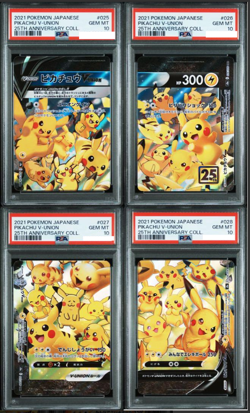 PSA 10 Pikachu V-Union 25th Anniversary 2021 SEQ Set Pokemon Card Japanese - Image 1