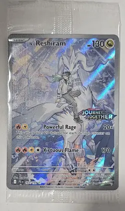 Pokemon TCG Journey Together N's Reshiram Promo Stamped 167/159 Sealed NM Card - Image 1