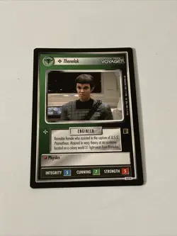 Star Trek CCG Personnel Romulan Thenelak Black Boarder Voyager Card - Image 1