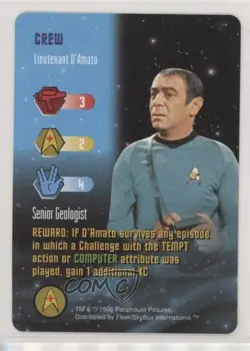 1996 Star Trek - The Card Game Crew Lieutenant D'Amato - Image 1