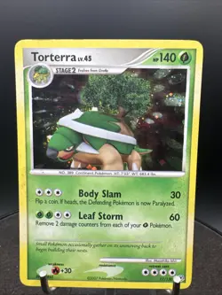 Pokemon Diamond & Pearl 17/130 Holo Rare Card - Torterra - Image 3