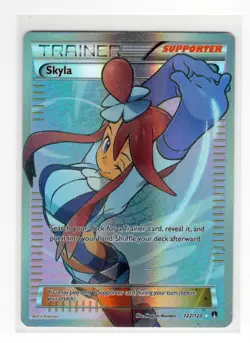 Pokemon XY Skyla Full Art 122/122 Trainer Supporter Card LP - Image 1