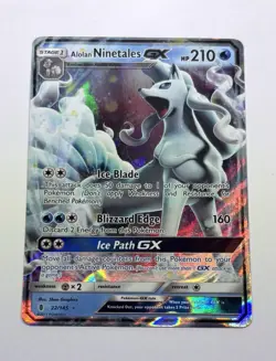 Pokemon Card Alolan Ninetales GX 22/145 Holo Full Art 2017 Rare NM - Image 1