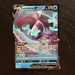 Lumineon V 040/172 Pokemon Brilliant Stars SWSH09 Ultra Rare Holo Card NM - Image 1