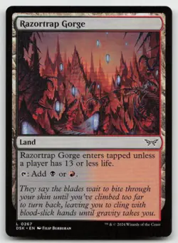 MTG Razortrap Gorge L Duskmourn: House of Horror 267 MP - Image 1