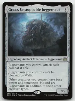 MTG Graaz, Unstoppable Juggernaut R Phyrexia: All Will Be One 229 LP - Image 1