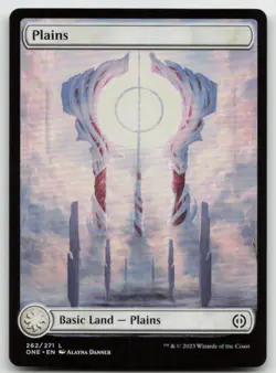 MTG Plains () - Full Art L Phyrexia: All Will Be One 262 LP - Image 1