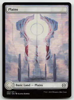 MTG Plains () - Full Art L Phyrexia: All Will Be One 262 LP - Image 1