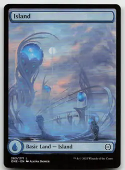MTG Island () - Full Art L Phyrexia: All Will Be One 263 LP - Image 1