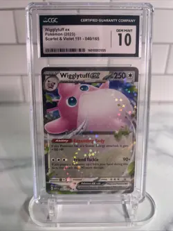 Wigglytuff ex 40/165 Double Rare Pokemon Scarlet & Violet 151 CGC Gem Mint 10 - Image 1