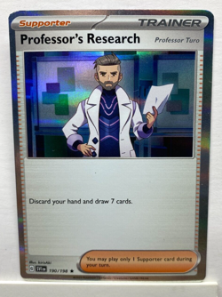 Pokemon TCG Professor's Research (Professor Turo) 190/198 Holo Rare Nintendo P1 - Image 1
