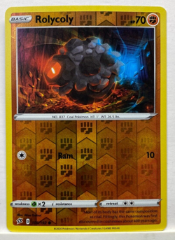 Rolycoly 105/192 Rebel Clash Pokemon Reverse Holo Foil Nintendo TCG P1 - Image 1