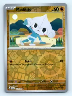 Reverse Holo Meditite 110/198 Common Scarlet & Violet Base Set Pokemon TCG P1 - Image 1
