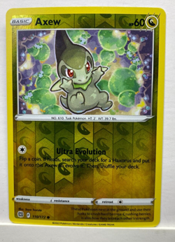 Reverse Holo Axew 110/172 Common Brilliant Stars Pokemon TCG Nintendo P1 - Image 1
